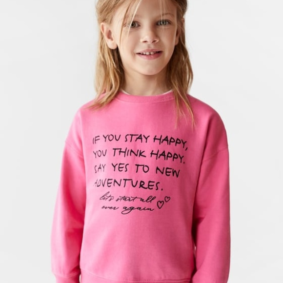 zara girls sweatshirt